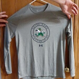 Under Armour Gray Notre Dame Fighting Irish Long Sleeve Shirt